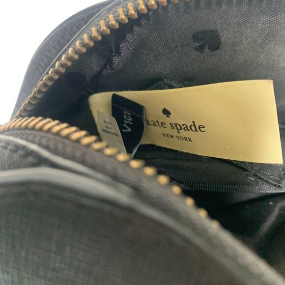 Kate Spade New York Reiley Dome Satchel Black Saffiano Leather Gold Hardware - Picture 9 of 10